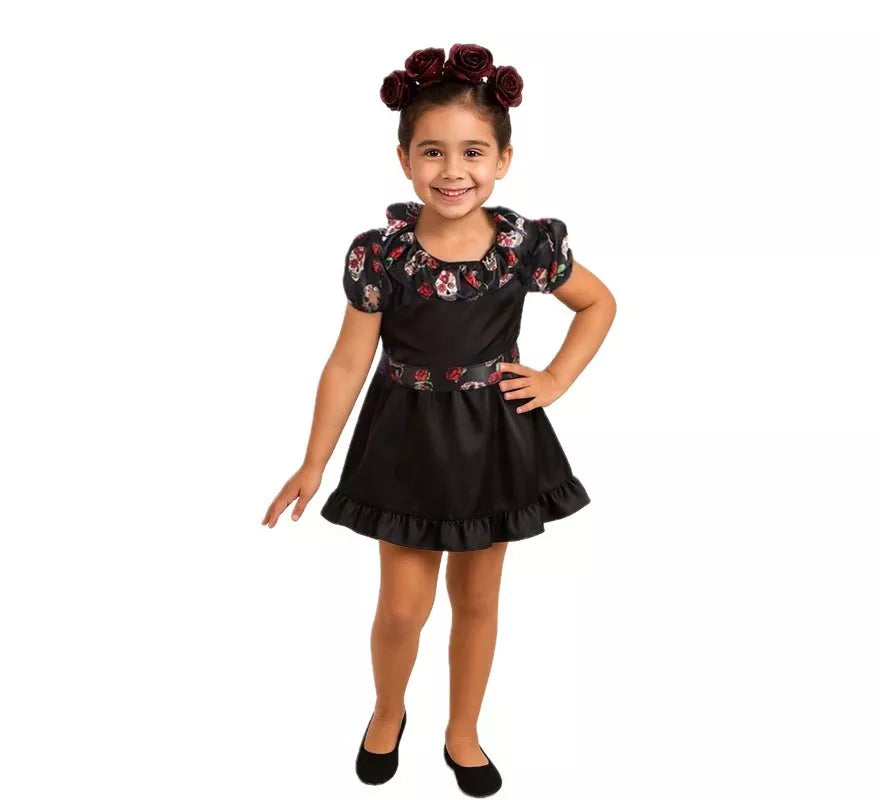 Translation missing: it.Disfraz de Catrina Negra para niña