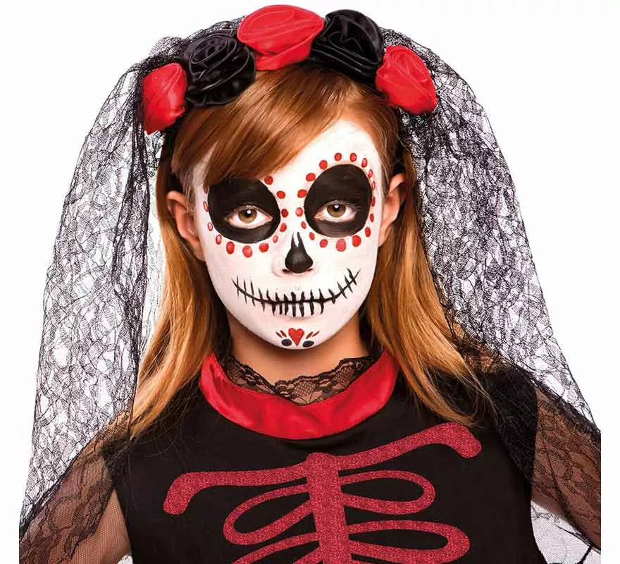 Translation missing: es.Disfraz de Catrina Roja para niña