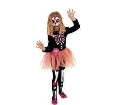Costume da Catrina Rosa con Tutú per bambina