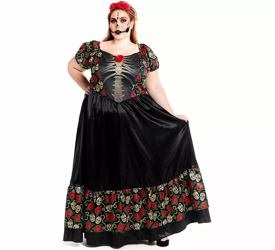 Translation missing: it.Disfraz de Catrina vestido largo negro para mujer