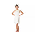 Disfraz de Cavernícola blanco elegante para niña