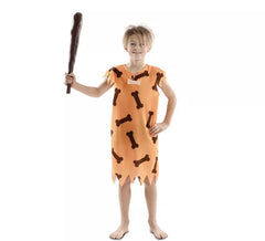 Costume da cavernicolo arancione per bambino