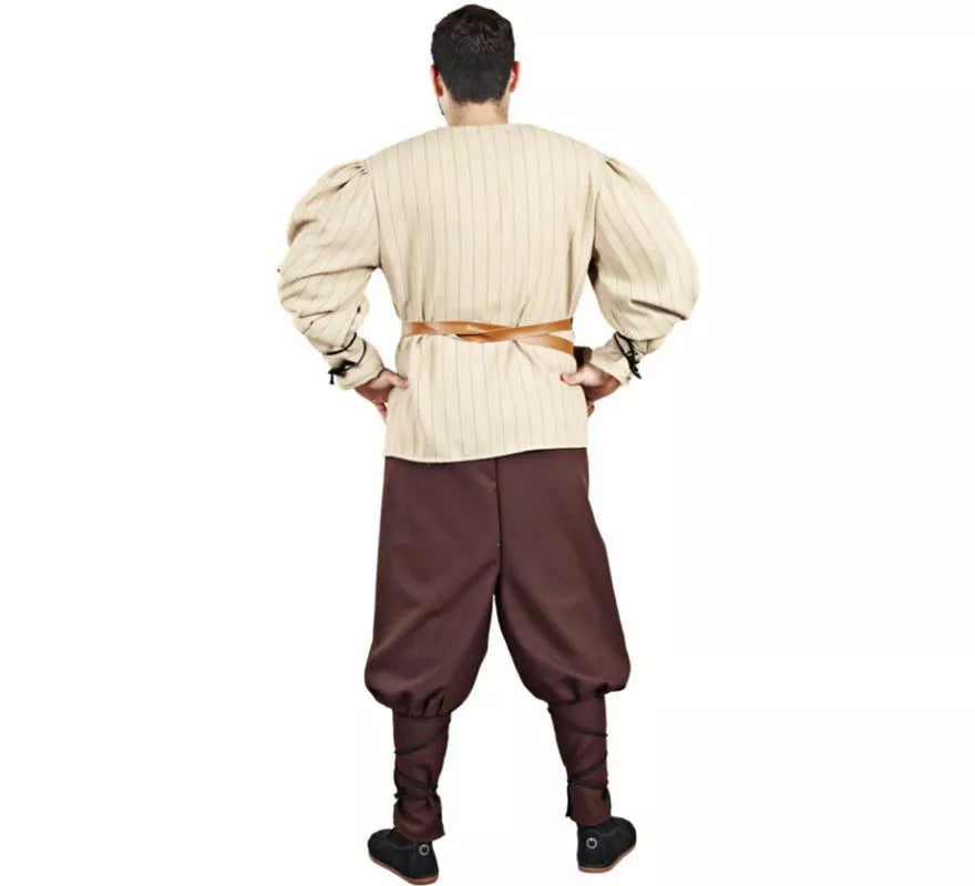 Translation missing: it.Disfraz de Cazador Medieval beige para hombre