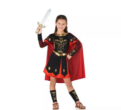 Costume da centurione romano rosso e oro per bambino