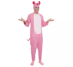 Costume da maialino rosa per un uomo