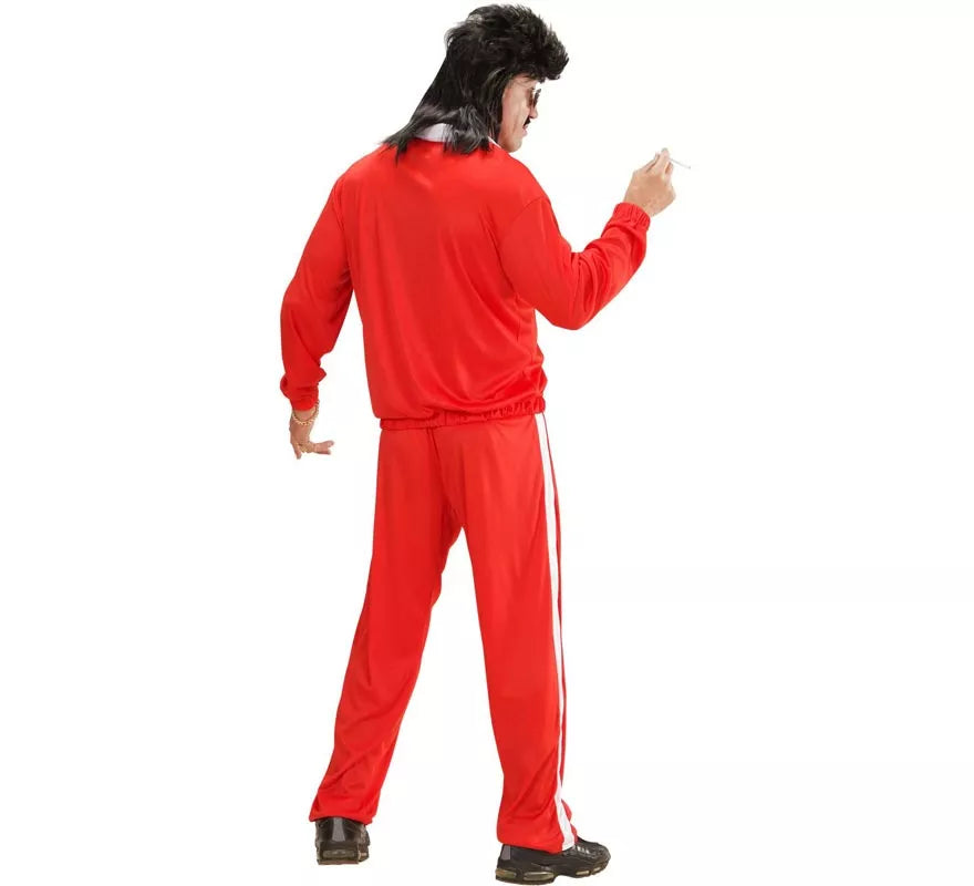 Translation missing: it.Disfraz de Chándal Años 80 rojo y blanco para hombre