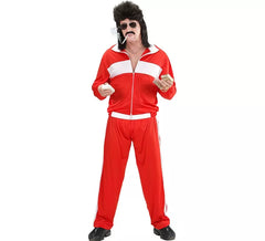 Costume tuta da uomo rosso e bianco anni '80