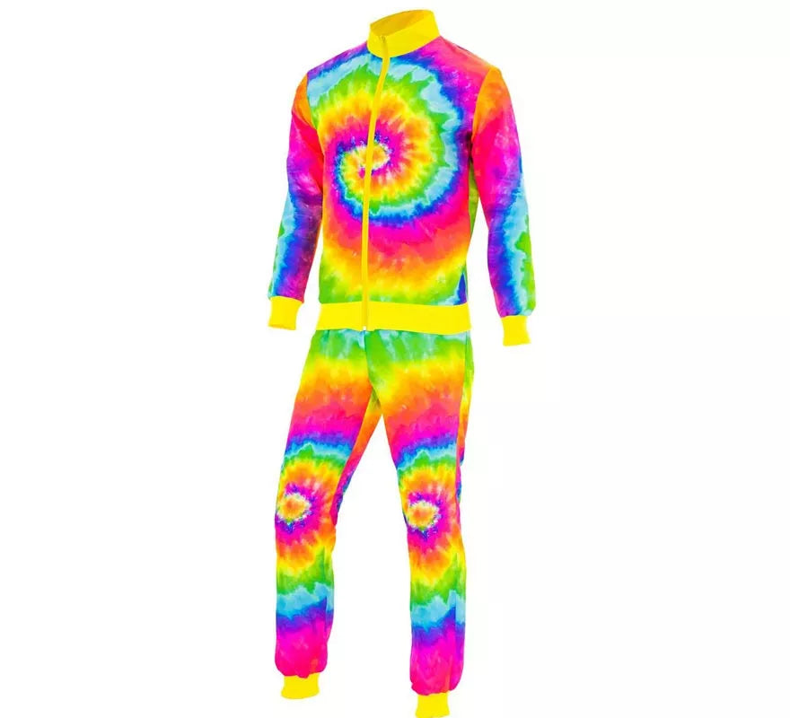 Translation missing: it.Disfraz de Chándal Hippie Psicodélico fluorescente para adulto