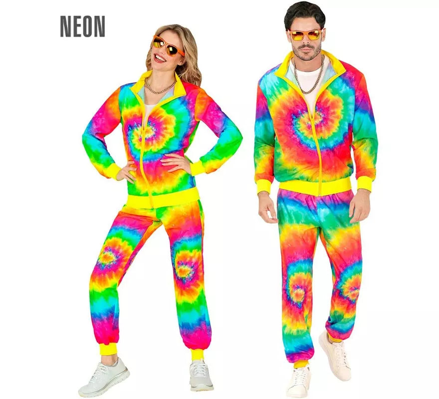Translation missing: it.Disfraz de Chándal Hippie Psicodélico fluorescente para adulto