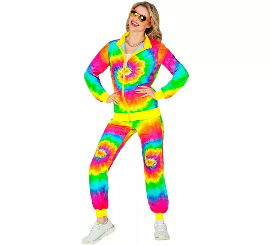 Translation missing: it.Disfraz de Chándal Hippie Psicodélico fluorescente para adulto