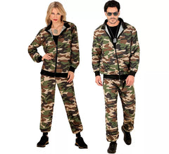 Costume da tuta mimetico per feste alla moda per adulti