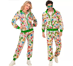 Costume da tuta Euro Neon Party Fashion per adulti