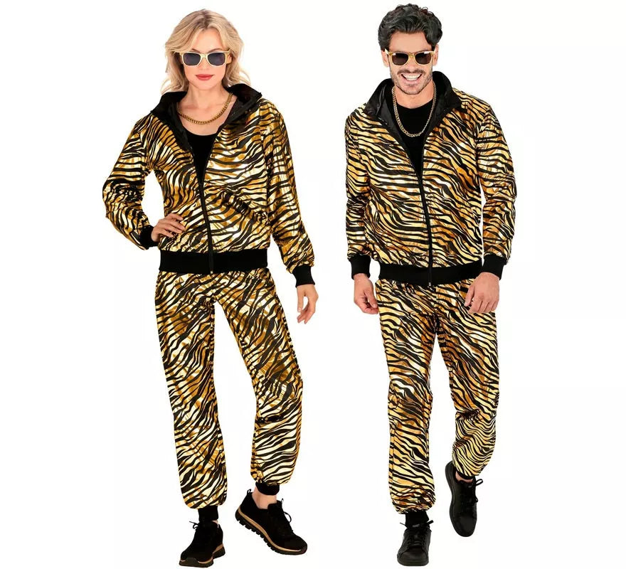 Translation missing: it.Disfraz de Chándal Party Fashion metálico dorado para adulto