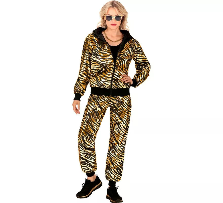 Translation missing: it.Disfraz de Chándal Party Fashion metálico dorado para adulto