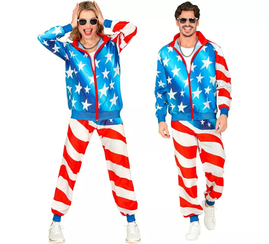 Translation missing: it.Disfraz de Chándal Party Fashion USA neón para adulto