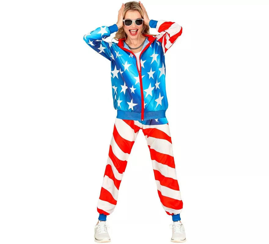 Translation missing: it.Disfraz de Chándal Party Fashion USA neón para adulto