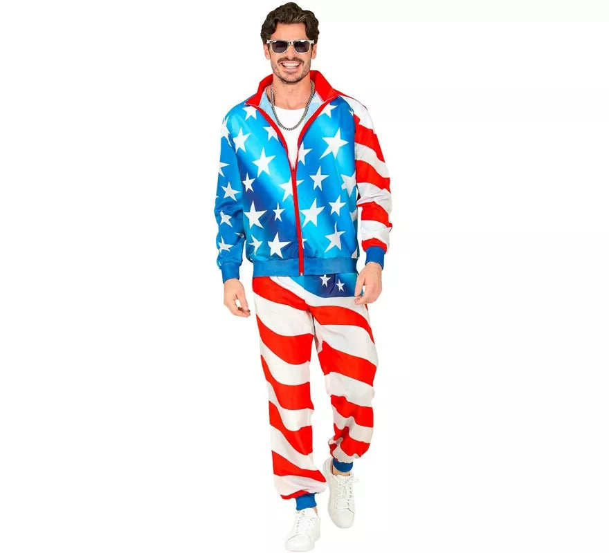 Translation missing: it.Disfraz de Chándal Party Fashion USA neón para adulto