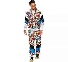 Costume da tuta da uomo stampato con conchiglia pop