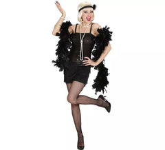 Costume Charleston nero scintillante da donna