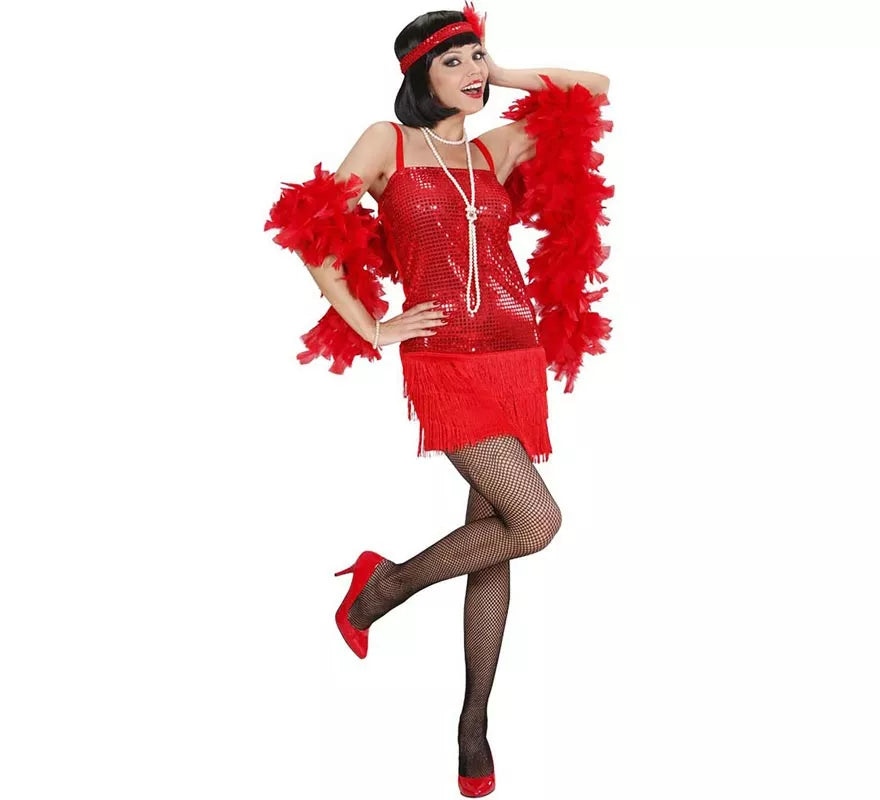 Translation missing: it.Disfraz de Charleston rojo brillante para mujer