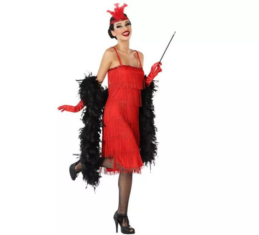 Translation missing: es.Disfraz de Charleston Rojo para mujer