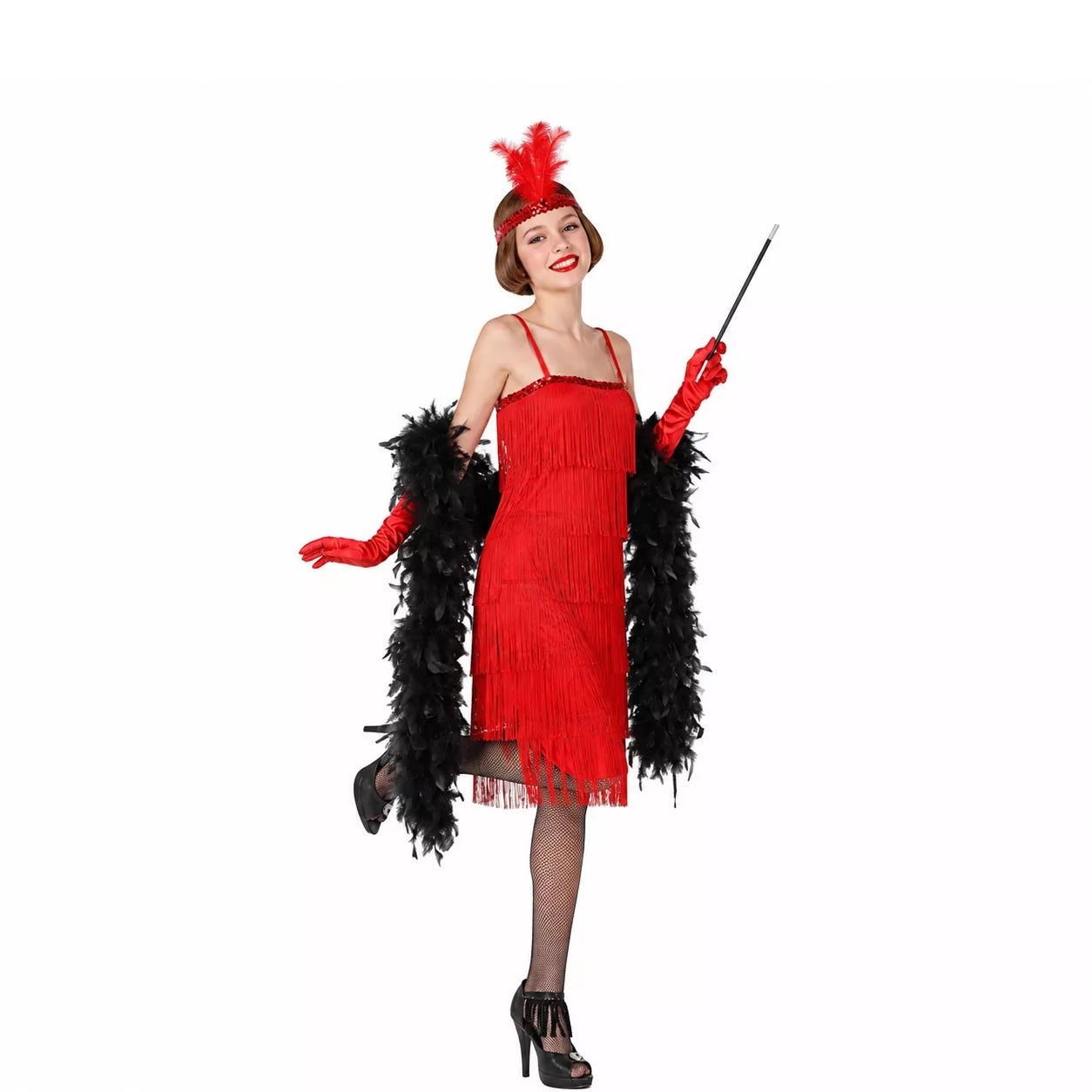 Translation missing: it.Disfraz de Charleston Rojo para mujer