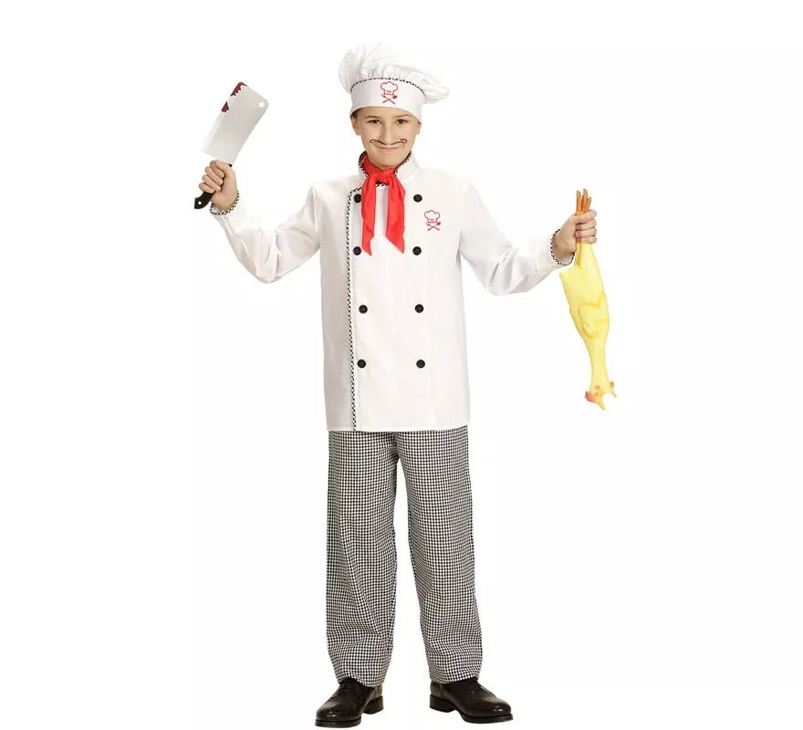 Translation missing: it.Disfraz de Chef Cocinero blanco para niños