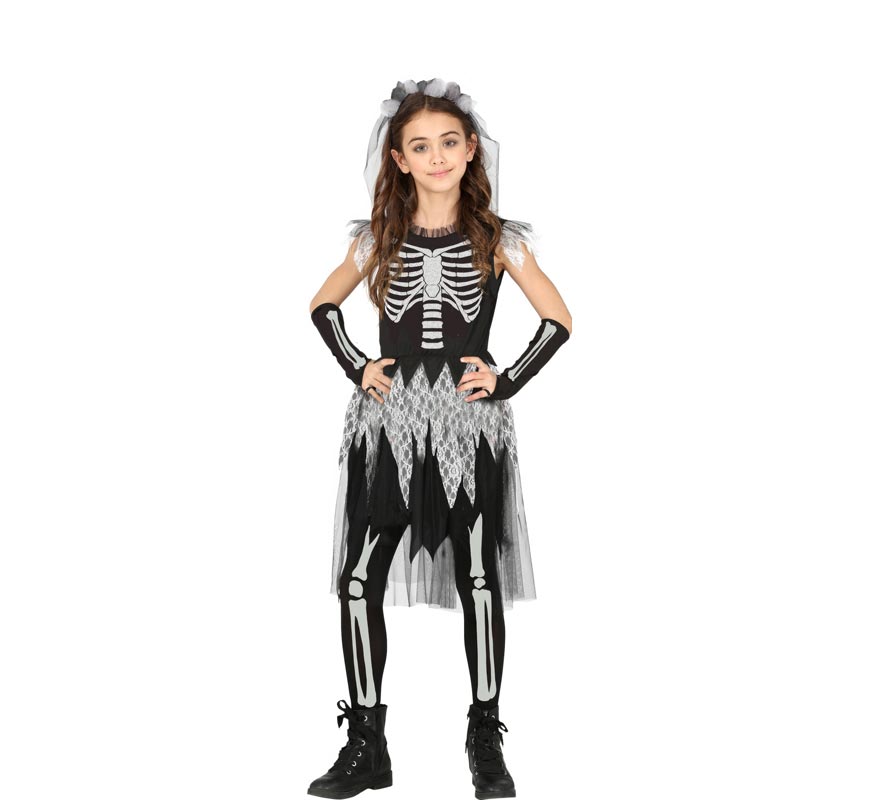 Translation missing: it.Disfraz de Chica Calavera para niña