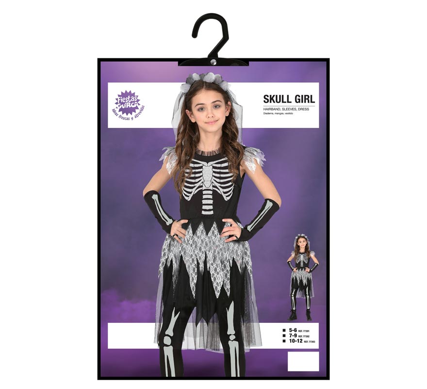 Translation missing: it.Disfraz de Chica Calavera para niña