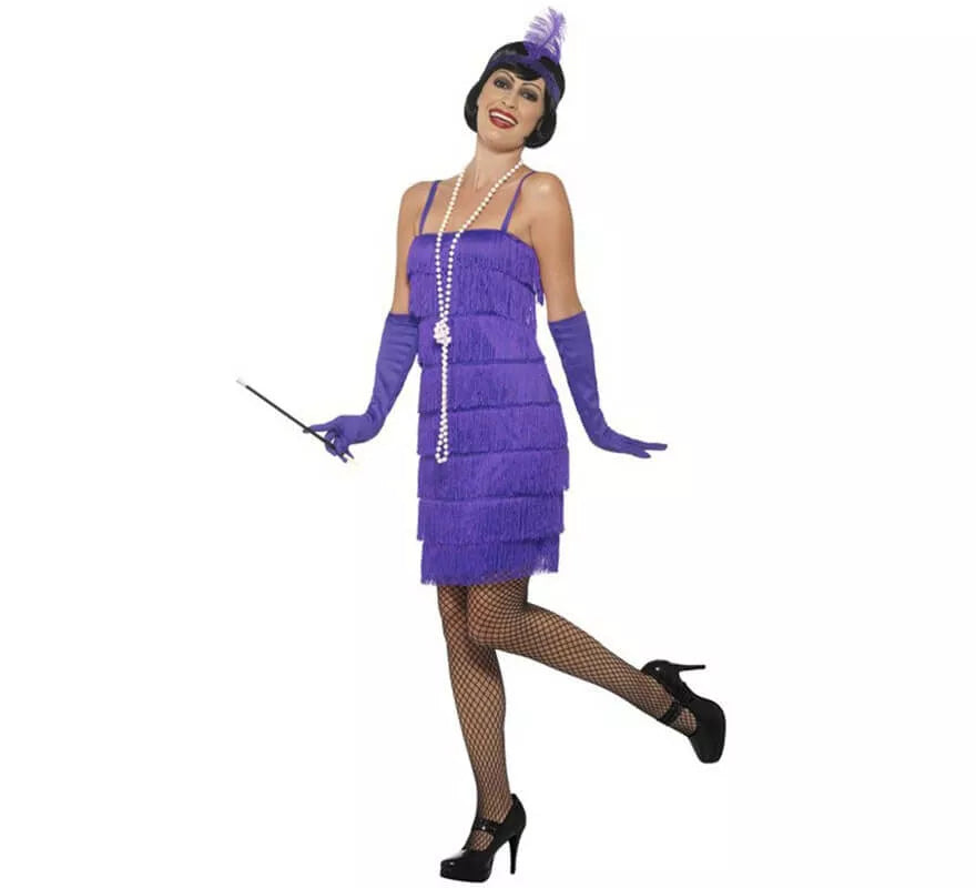 Translation missing: it.Disfraz de Chica de los Años 20 morado para mujer
