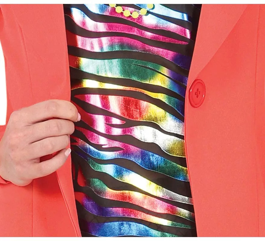 Translation missing: it.Disfraz de Chica de los años 80 Multicolor para mujer