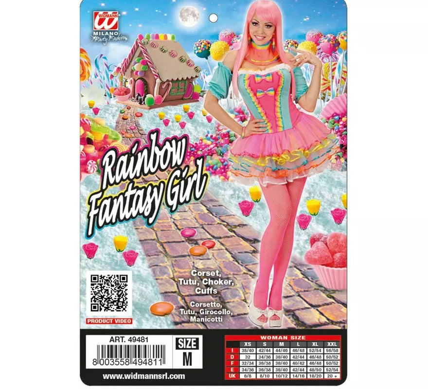 Translation missing: it.Disfraz de Chica Fantasía Arcoíris para mujer