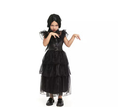 Costume da ragazza gotica in abito nero per ragazze e adolescenti