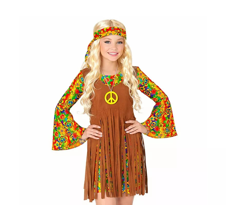 Translation missing: es.Disfraz de Chica Hippie flecos largos para mujer