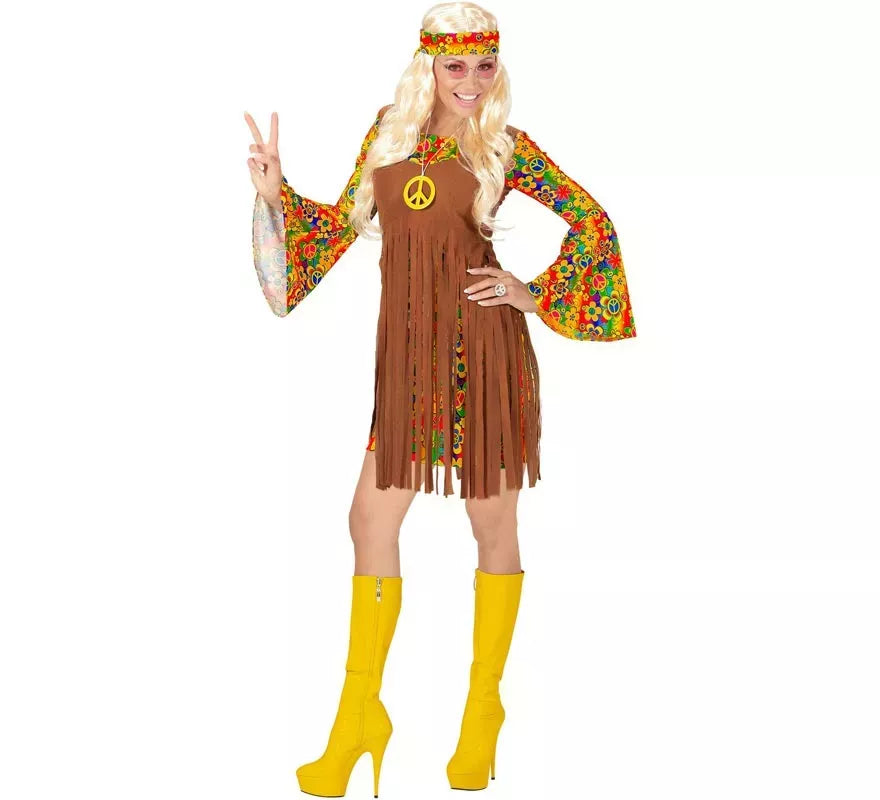Translation missing: it.Disfraz de Chica Hippie flecos largos para mujer