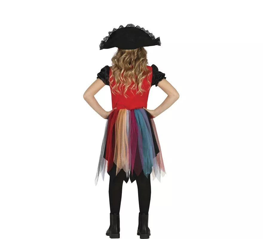 Translation missing: it.Disfraz de Chica Pirata Multicolor para niña