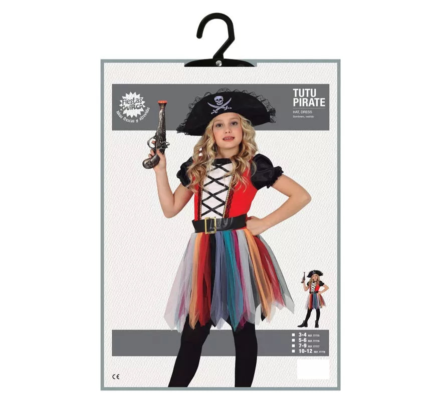 Translation missing: es.Disfraz de Chica Pirata Multicolor para niña
