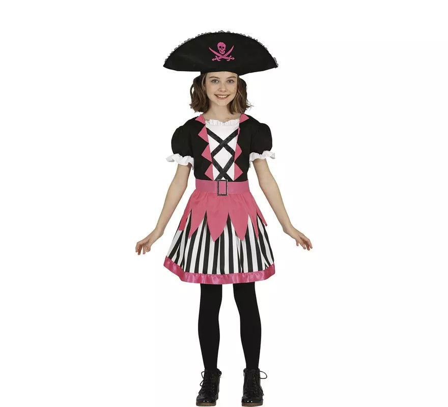 Translation missing: es.Disfraz de Chica Pirata Rosa para niña