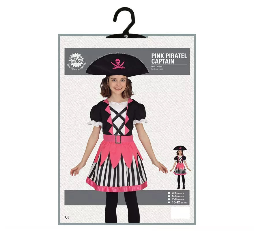 Translation missing: it.Disfraz de Chica Pirata Rosa para niña