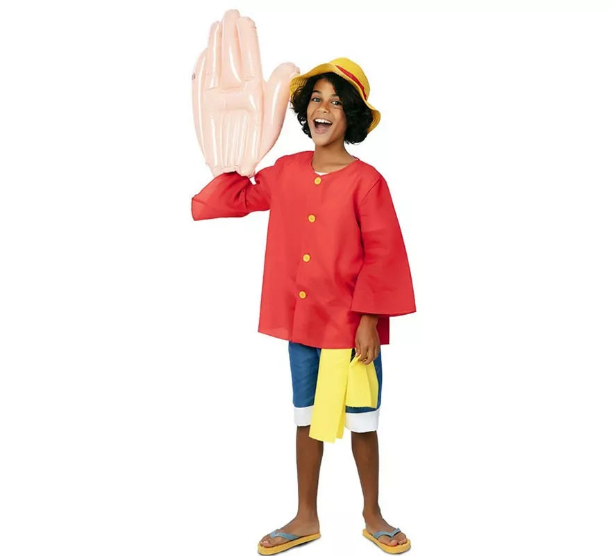 Translation missing: it.Disfraz de Chico Elástico rojo con pañuelo para niño