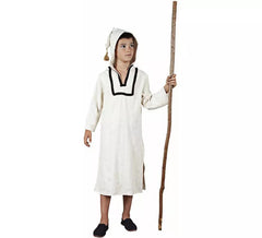 Costume bianco arabo Djellaba con cappuccio per bambino