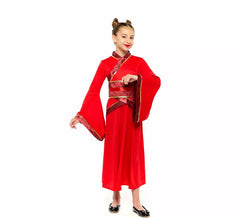 Costume cinese Hanfu rosso per ragazze