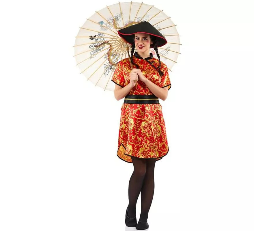 Translation missing: it.Disfraz de China Roja con Estampado para mujer