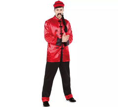Costume rosso cinese per uomo
