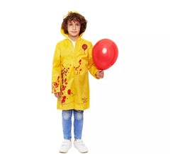 Costume da impermeabile giallo insanguinato per bambino