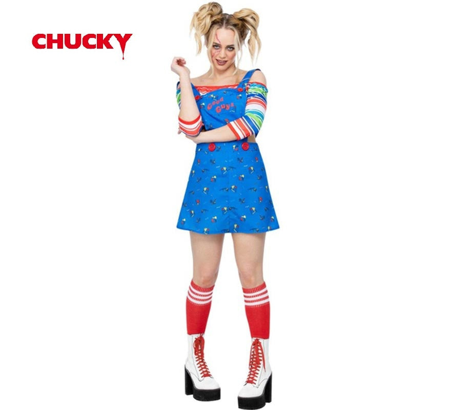Translation missing: it.Disfraz de Chucky vestido azul para mujer