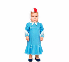 Classico costume da Chulapa blu e bianco per bambino