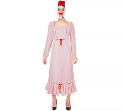 Classico costume da Chulapa bianco con pois rossi per donna
