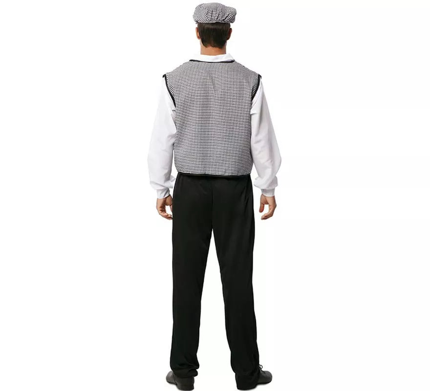 Translation missing: it.Disfraz de Chulapo Madrileño gris con gorro para hombre