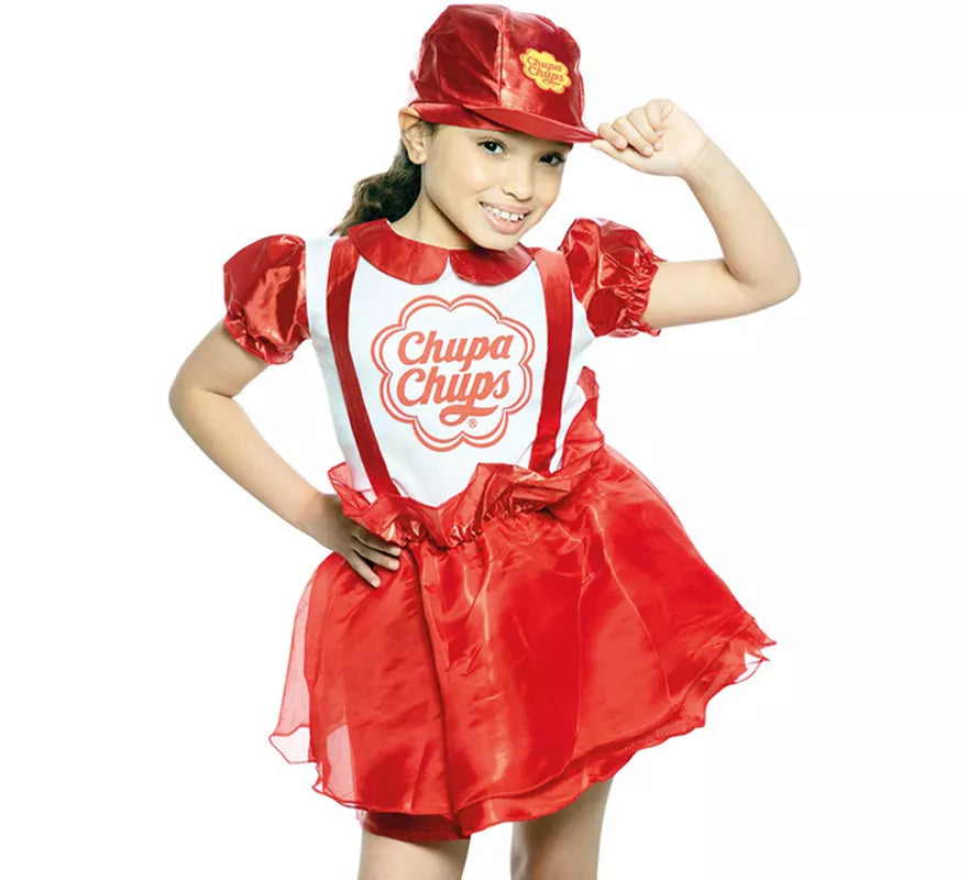 Translation missing: it.Disfraz de Chupa Chups Lollipop Rojo para niña